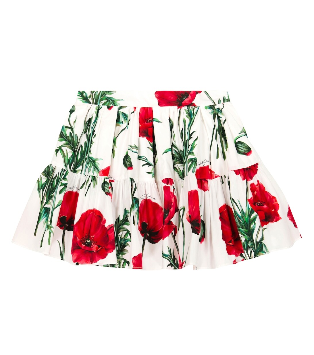 

Юбка из хлопка с цветочным принтом Dolce&Gabbana, разноцветный