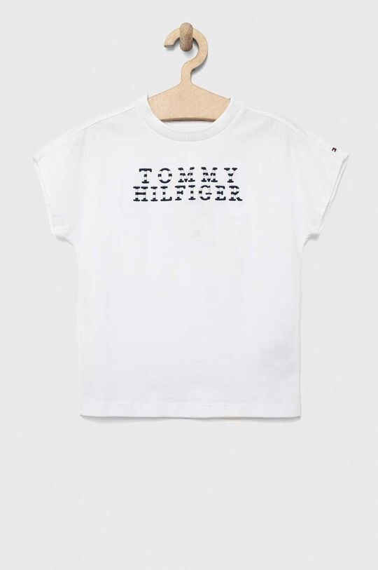 

Детская хлопковая футболка Tommy Hilfiger, белый