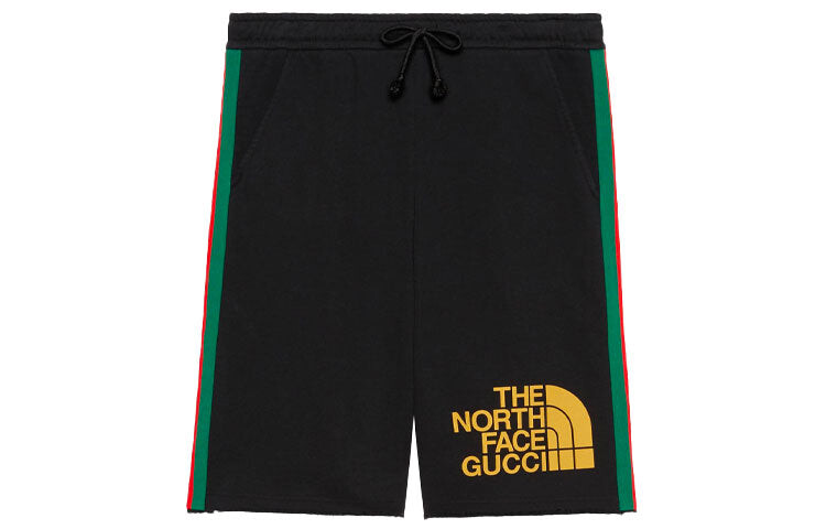 

Шорты Gucci x The North Face с принтом, черный/зеленый/красный