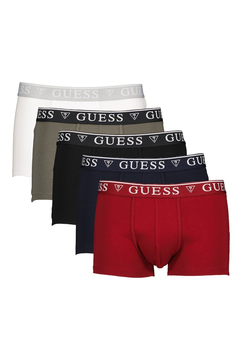 

Боксеры с логотипом - 5 пар Guess, бургундия