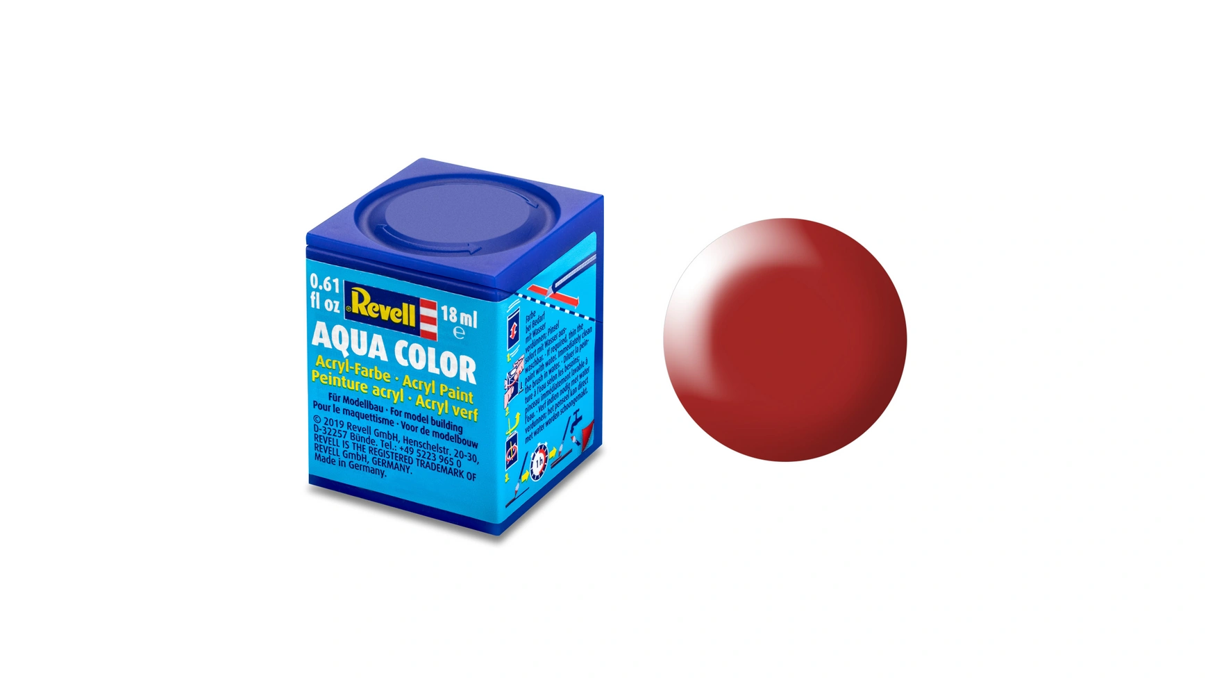 

Revell Aqua Color Fire Red, сатиновый матовый, 18мл