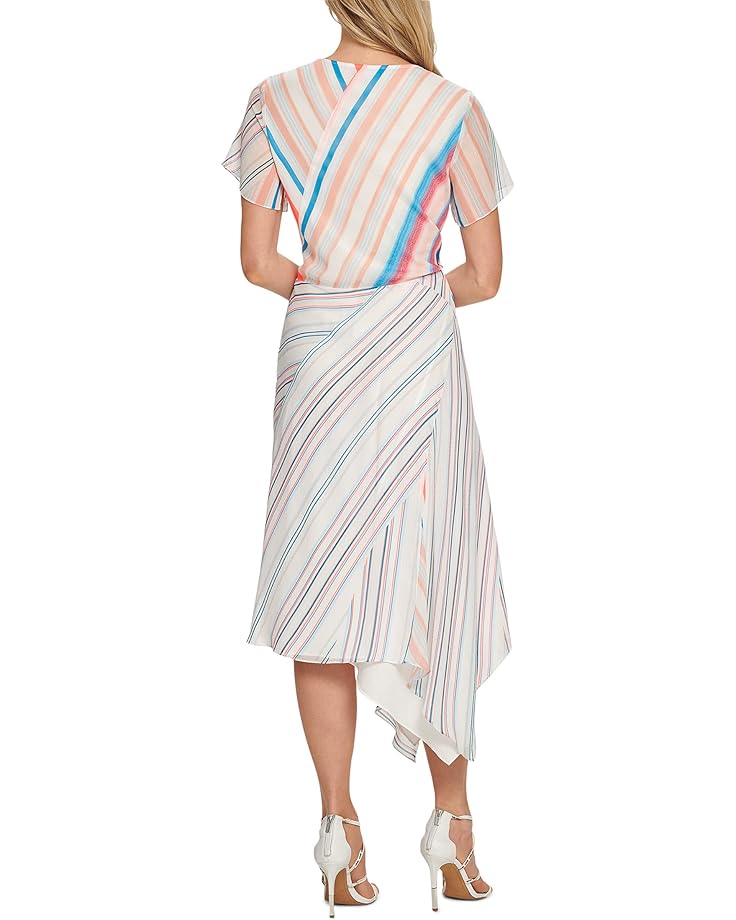 Платье DKNY Printed Short Sleeve Front Wrap Dress, цвет Flare Multi