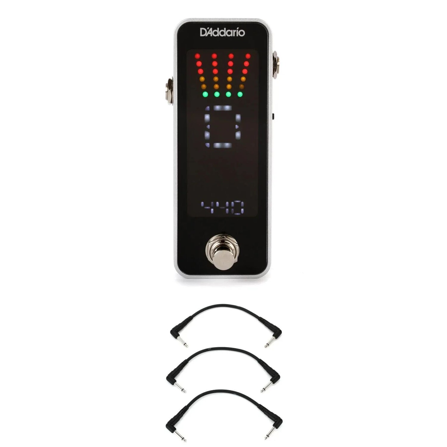

Педаль хроматического тюнера D'Addario CT-20 с 3 соединительными кабелями