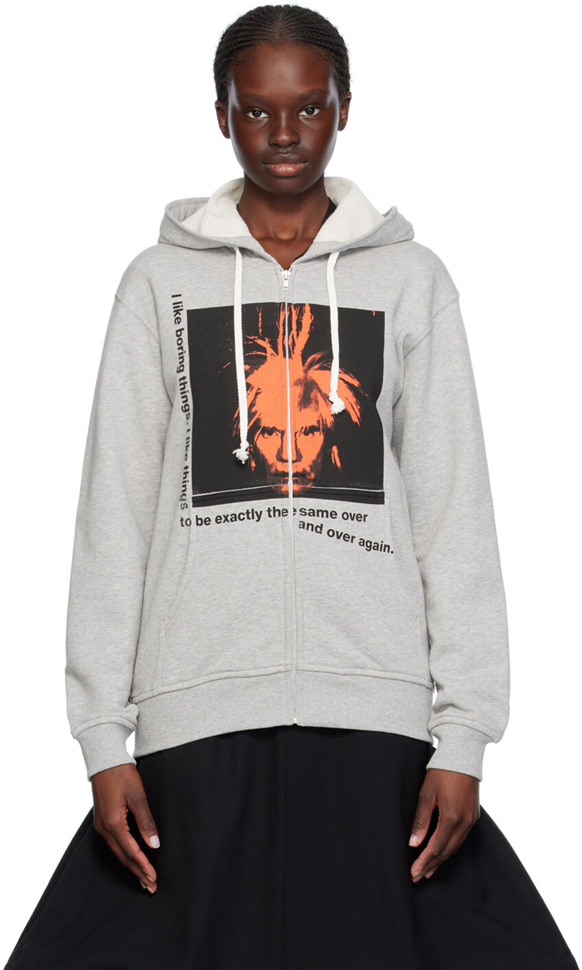

Серый худи с Энди Уорхолом Comme Des Garcons