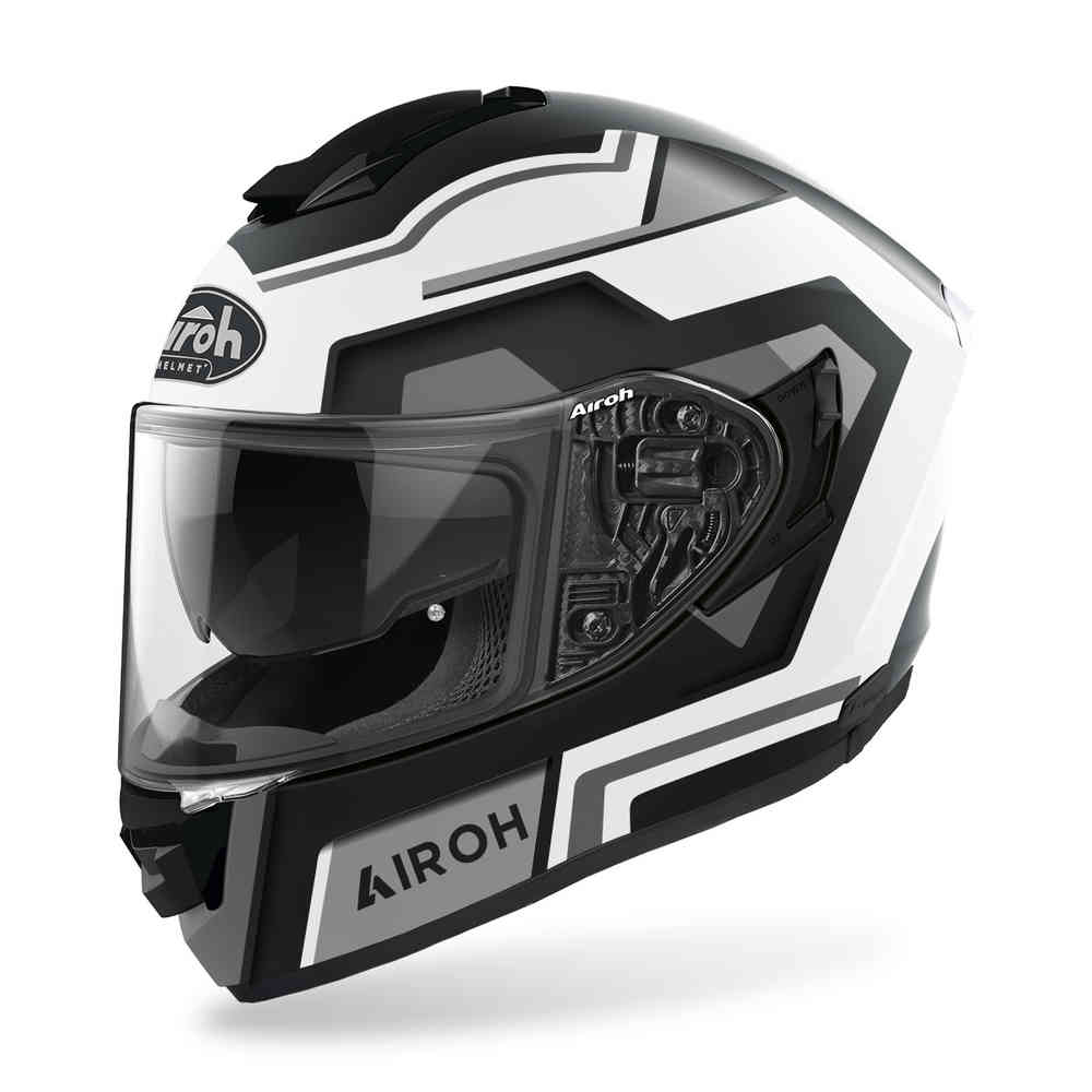 ST.501 Квадратный шлем Airoh, черный матовый/белый шлем типа st 501 airoh желтый матовый