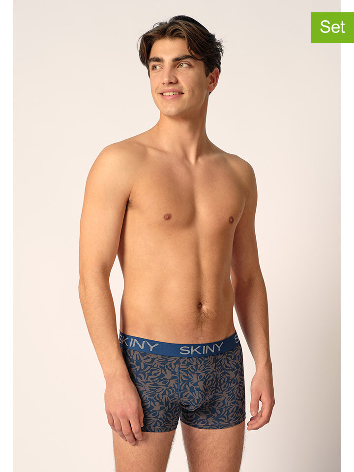 

Боксеры Skiny 2er-Set: Boxershorts, цвет Khaki/ Dunkelblau