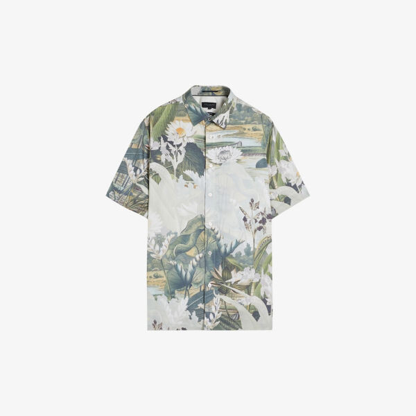 

Рубашка Oulart из лиоцелла TENCEL с ботаническим принтом Ted Baker, экрю