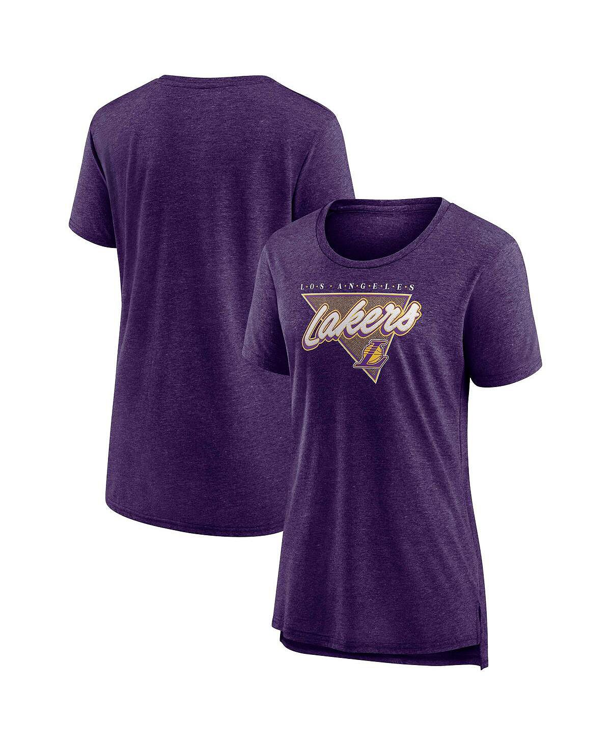 

Женская фиолетовая футболка с логотипом Los Angeles Lakers True Classics Tri-Blend Fanatics, Фиолетовый