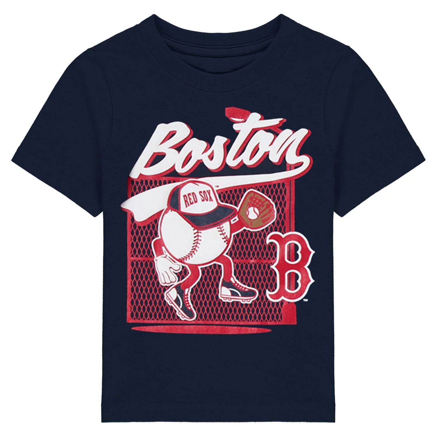 

Темно-синяя футболка для малышей Boston Red Sox On the Fence Outerstuff, Синий