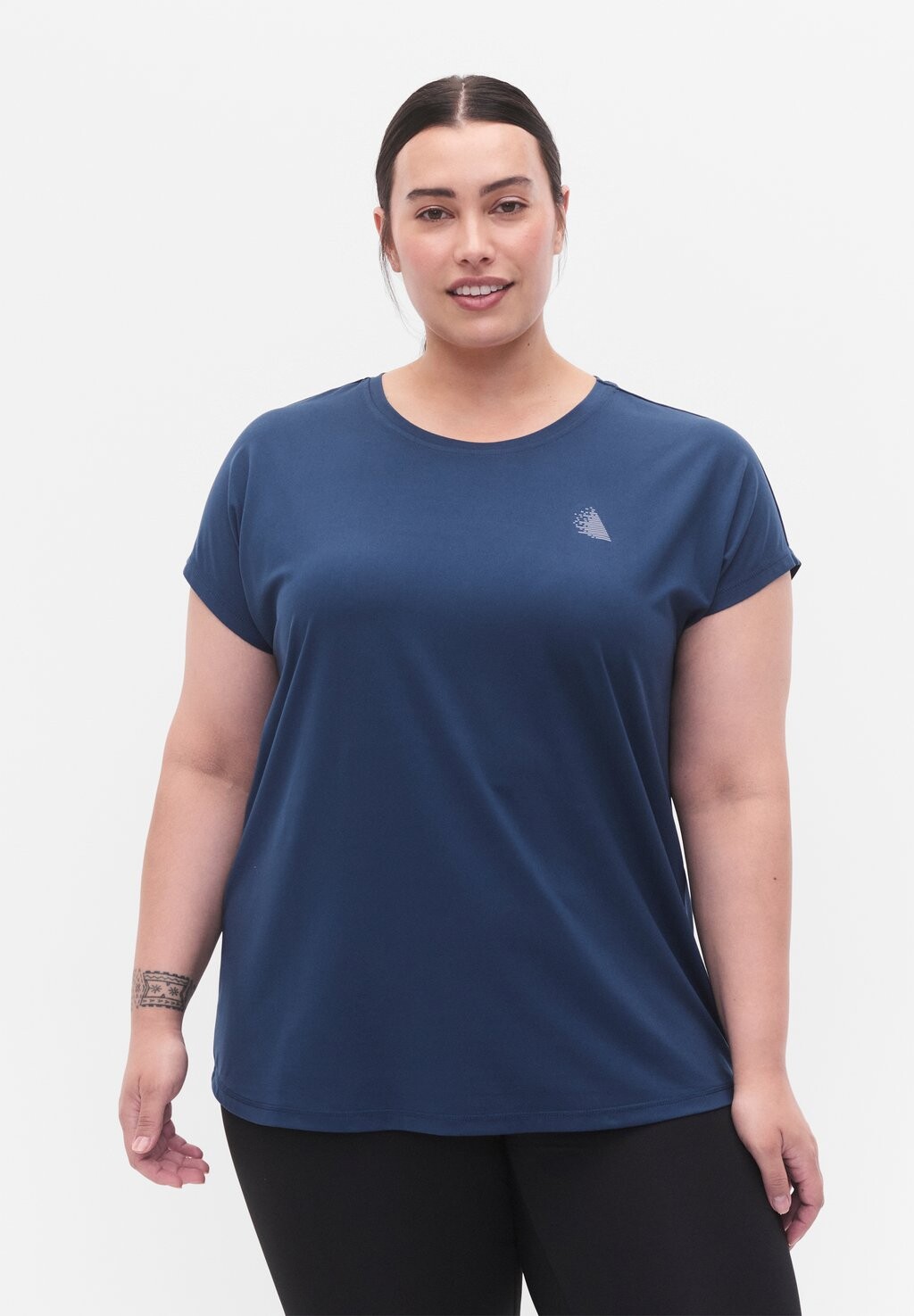 

Базовая футболка Active by Zizzi, светло-голубой меланж