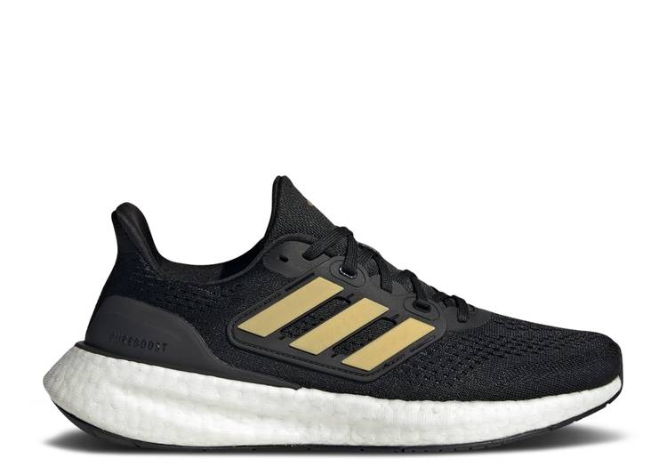 цена Кроссовки Adidas WMNS PUREBOOST 23 'BLACK GOLD METALLIC', черный