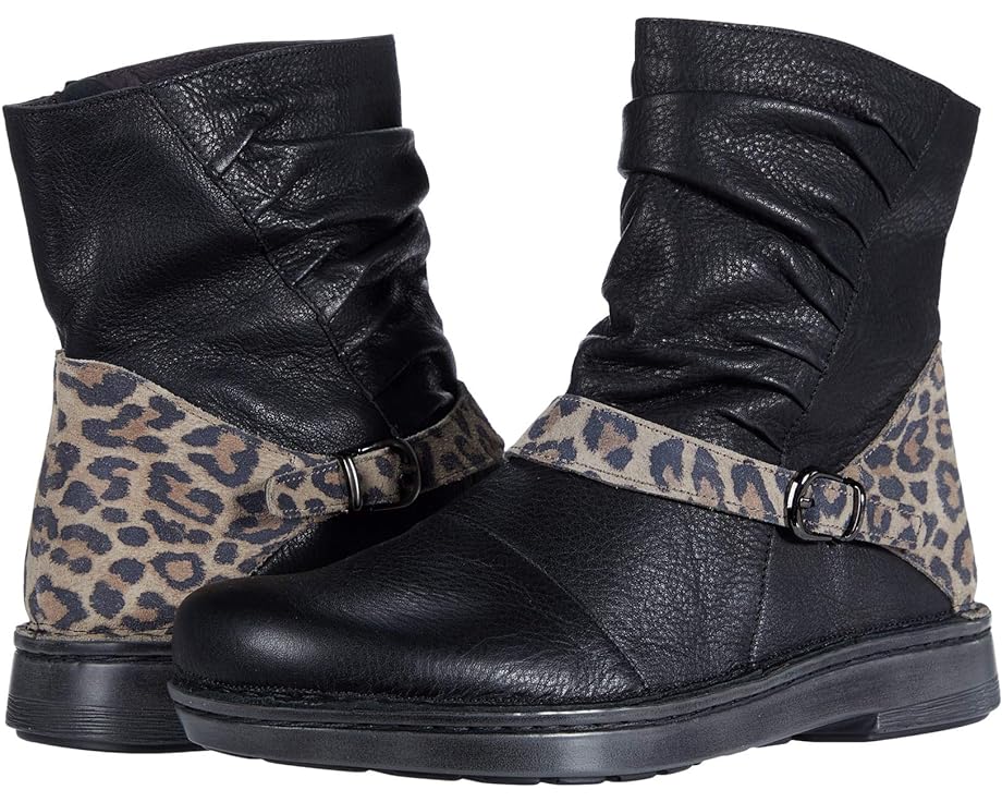 Ботинки Naot Lorca, цвет Soft Black Leather/Cheetah Suede