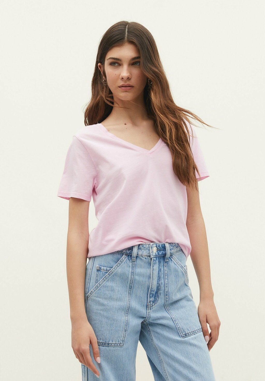

Базовая футболка Stradivarius, светло-розовый