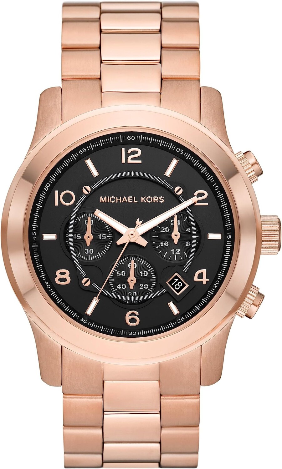 

Часы MK9123 - Runway Chronograph Rose Gold-Tone Stainless Steel Watch Michael Kors, цвет Rose Gold
