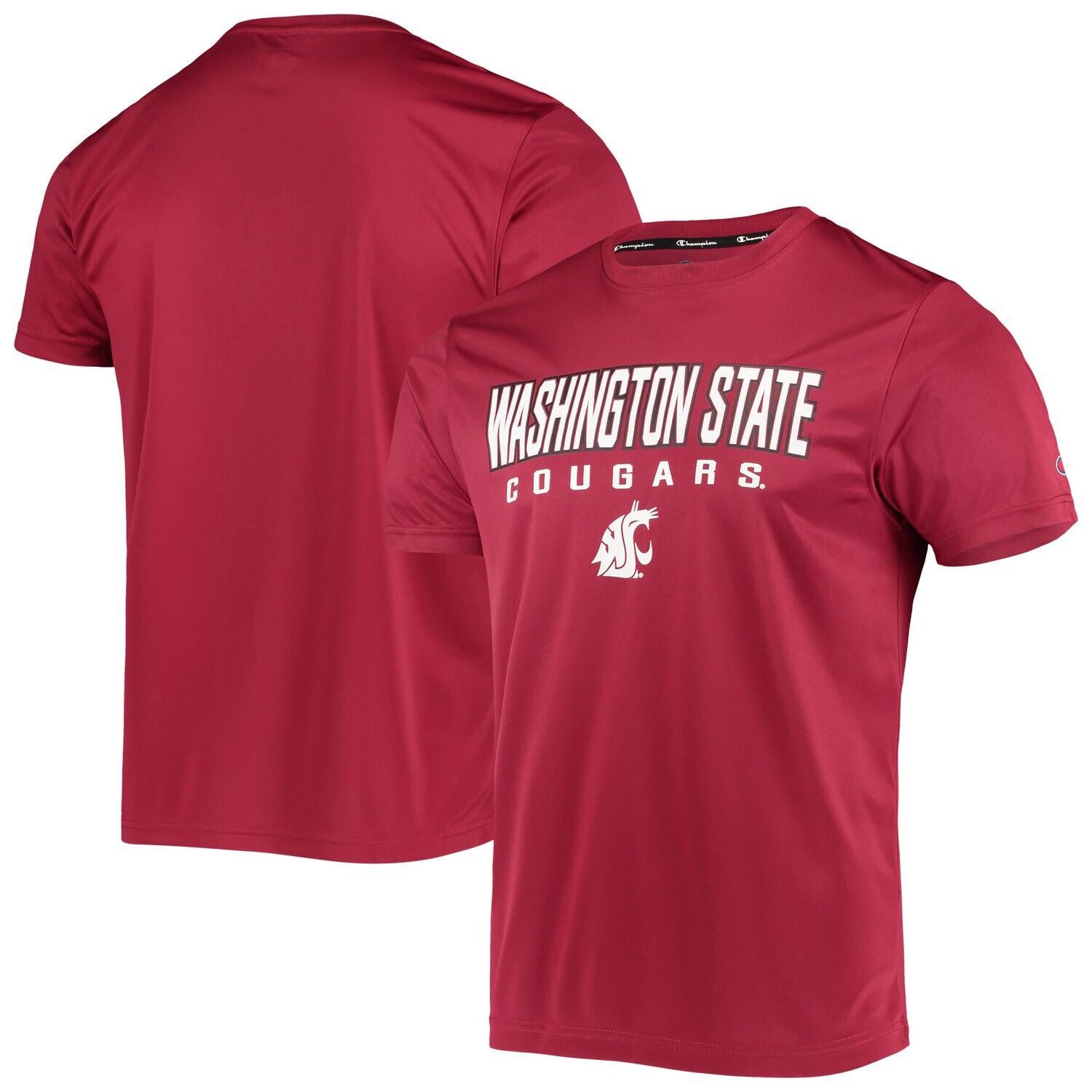 

Мужская футболка Champion Crimson Washington State Cougars Stack