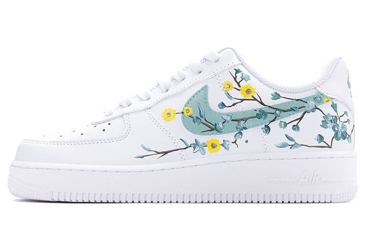 

Кроссовки Nike Air Force 1 Skateboard Shoes Unisex Low-Top White/Green Yellow