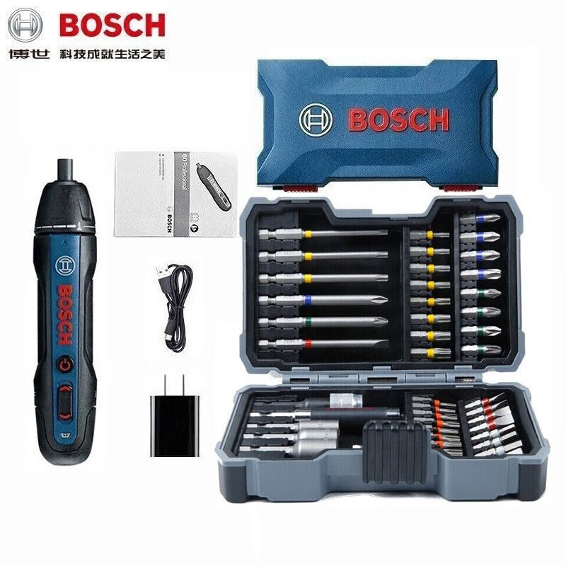 Набор электрических отверток Bosch GO2, бытовой пистолет, перезаряжаемая отвертка с литиевой батареей, профессиональный электроинструмент