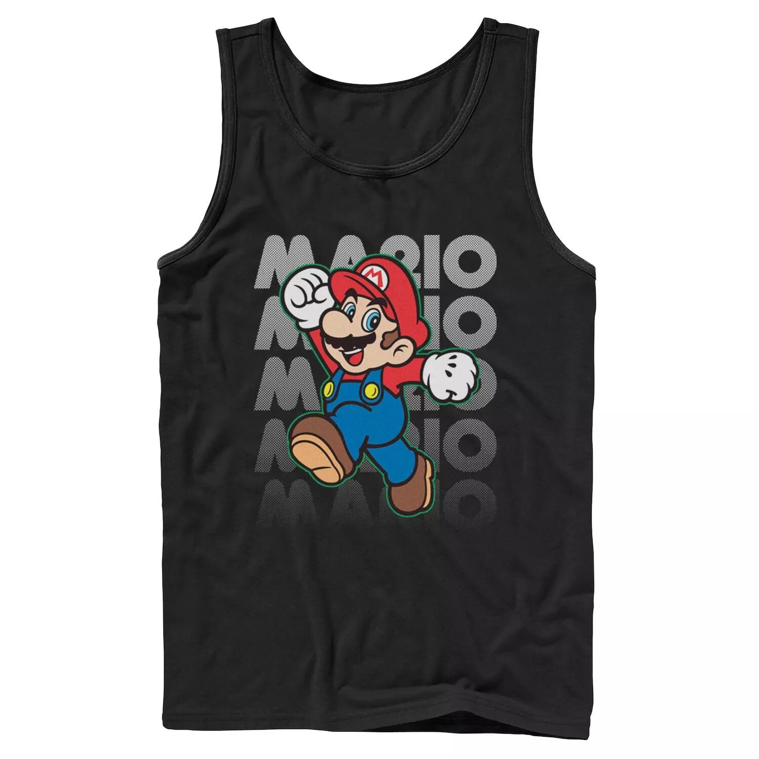

Мужская майка с плакатом с выцветшим именем Nintendo Super Mario Licensed Character