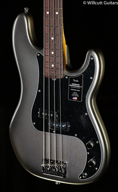

Басс гитара Fender American Professional II Precision Bass Mercury Rosewood Fingerboard Bass Guitar-US210087640-8.85 lbs