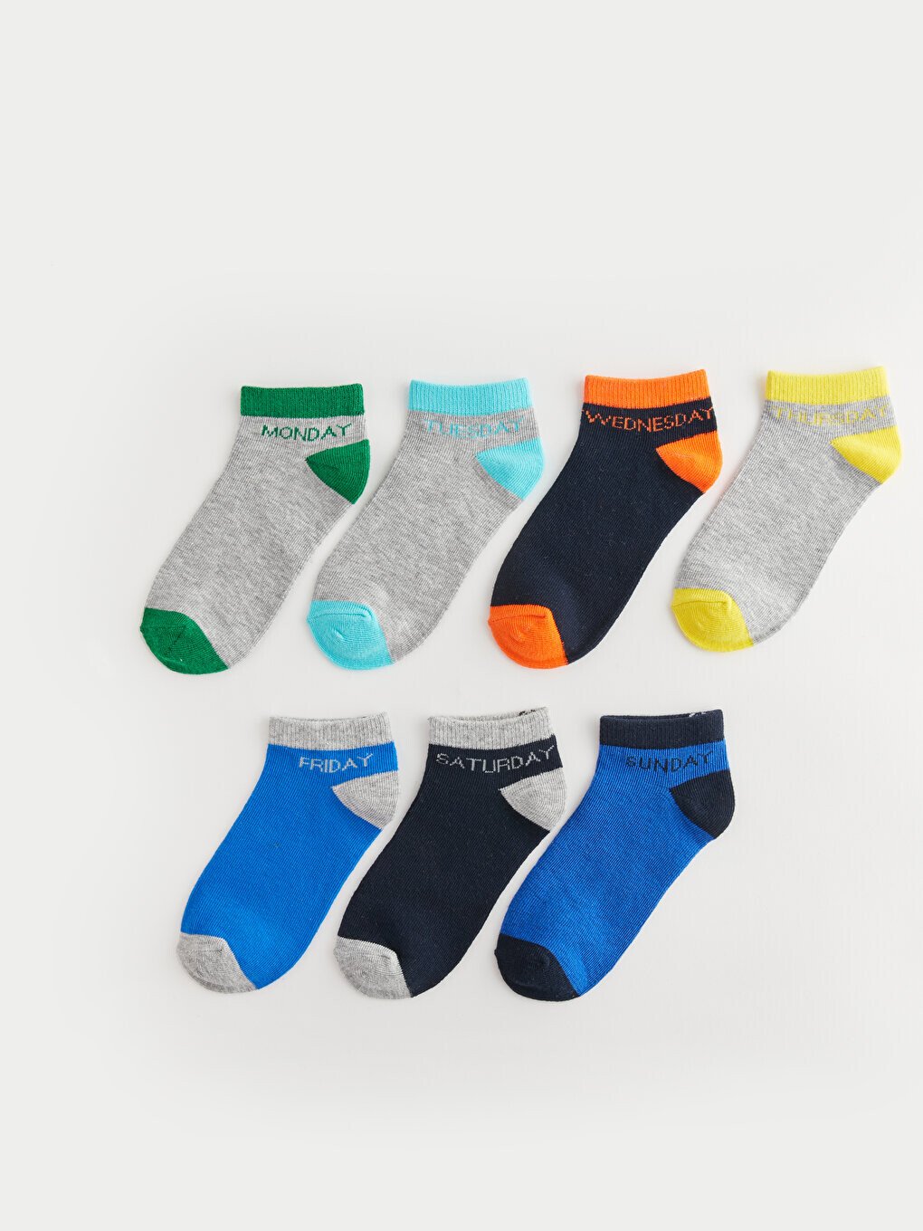 

Носки Booties для мальчика с цветными блоками, 7 пар LCW Kids