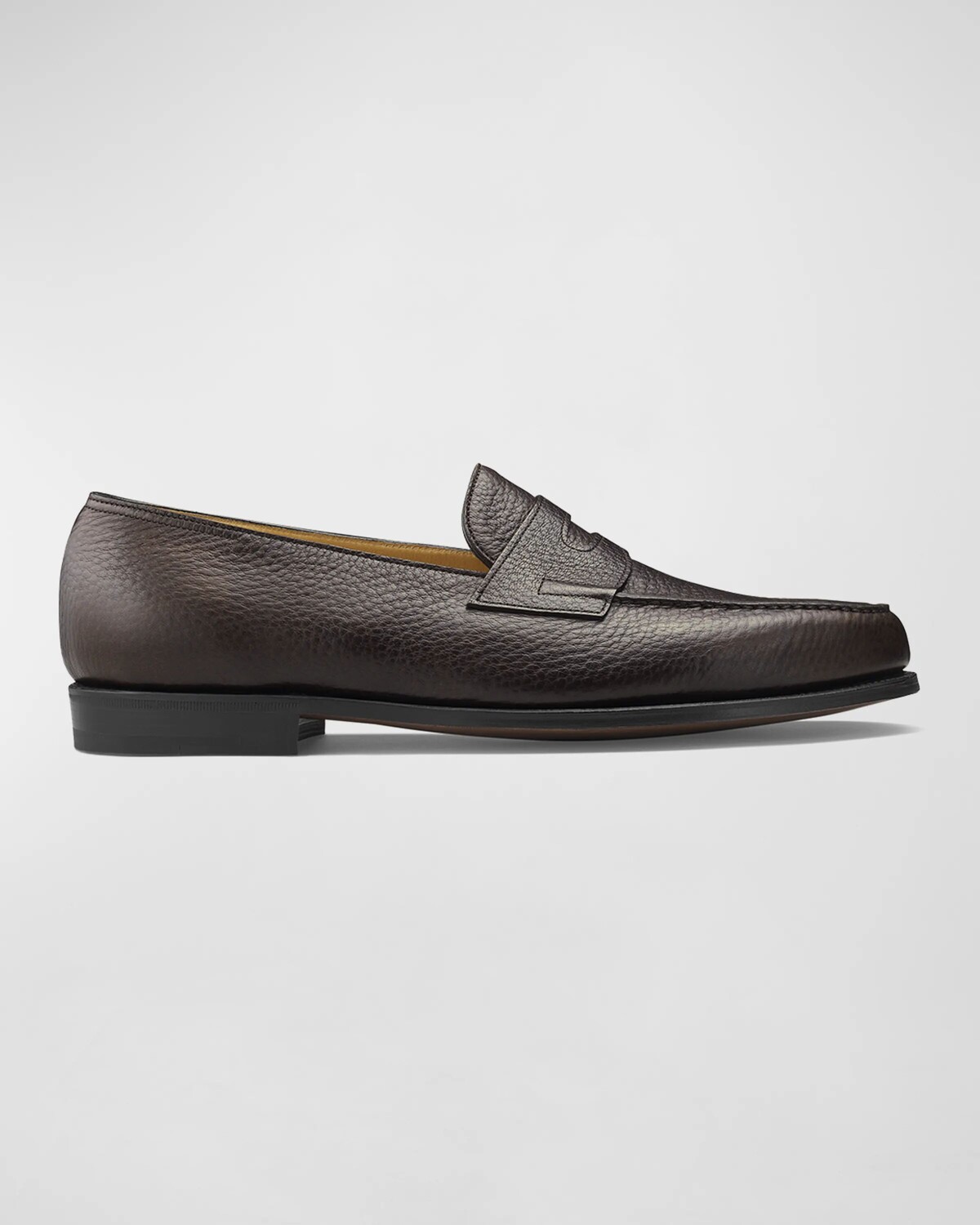 

Мужские пенни-лоферы из фактурной кожи Lopez Moorland John Lobb, цвет Burnt Umber