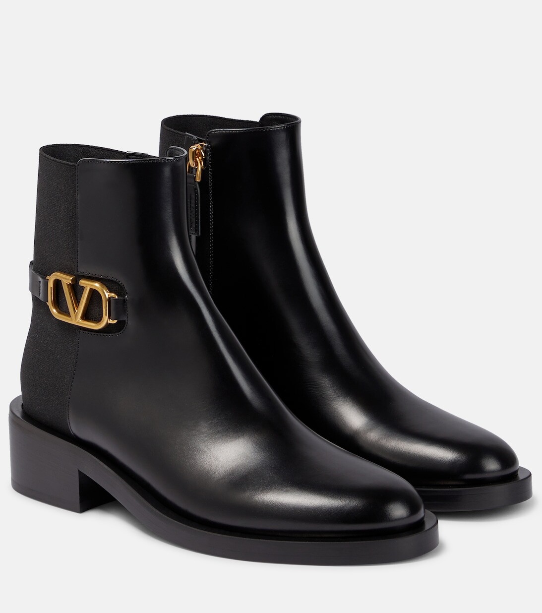 

Кожаные ботильоны с логотипом VLogo Valentino Garavani, черный