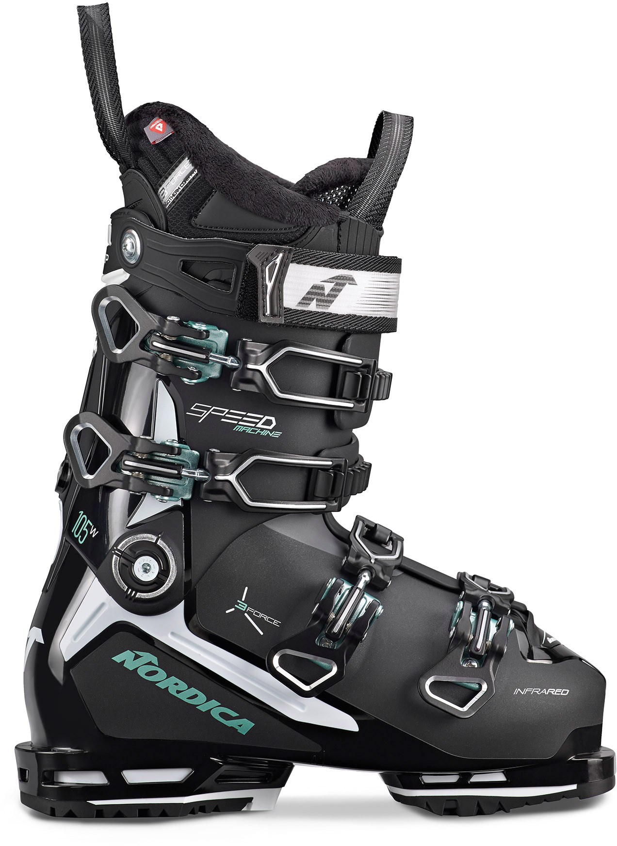 Лыжные ботинки Speedmachine 3 105 W - Женские - 2023/2024 г. Nordica, черный лыжные ботинки unlimited 105 w dyn женские 2023 2024 г nordica черный