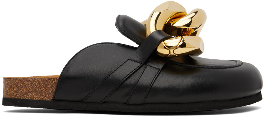 

Черные лоферы с цепочкой JW Anderson, Черный