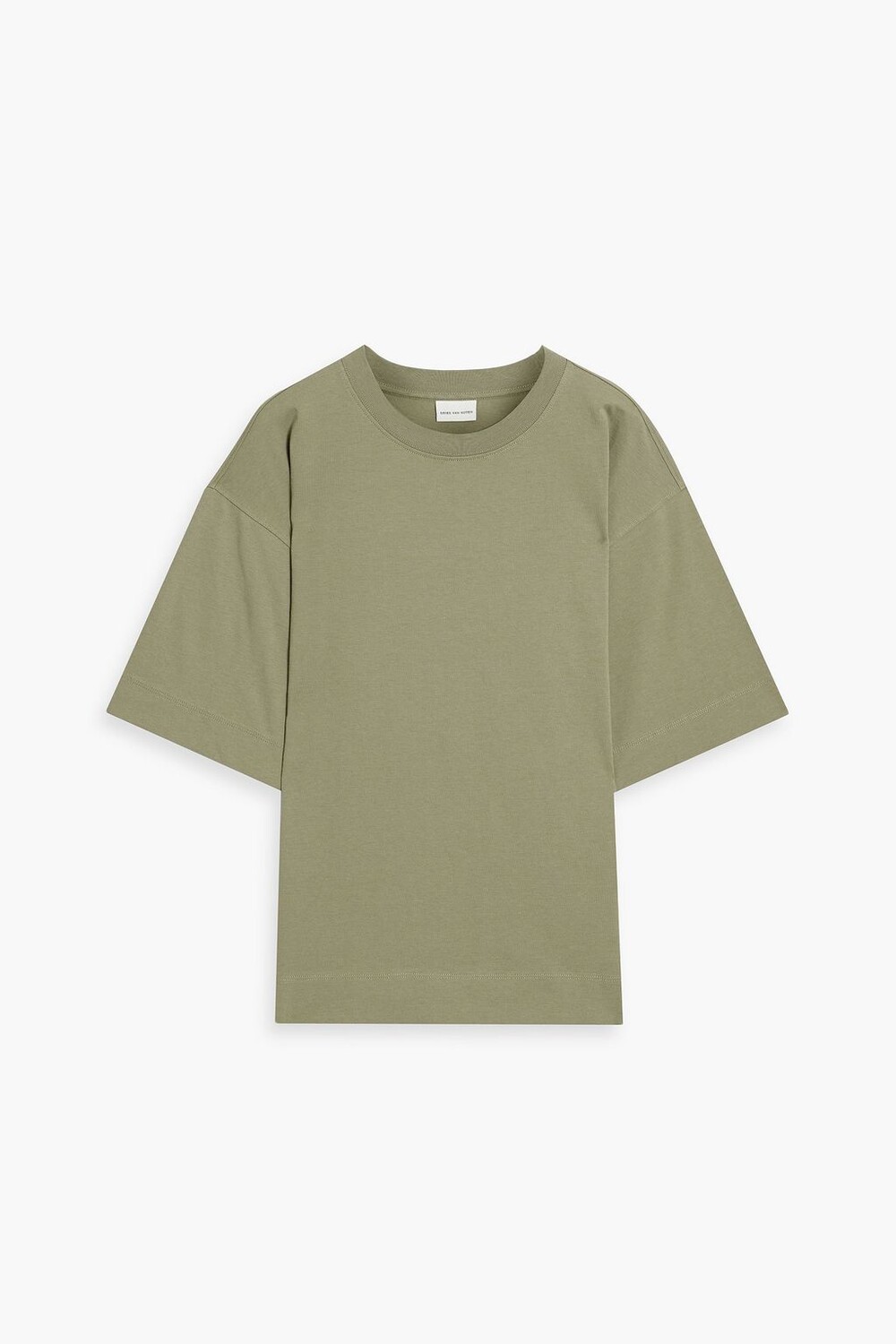 

Футболка из хлопкового джерси DRIES VAN NOTEN, зеленый
