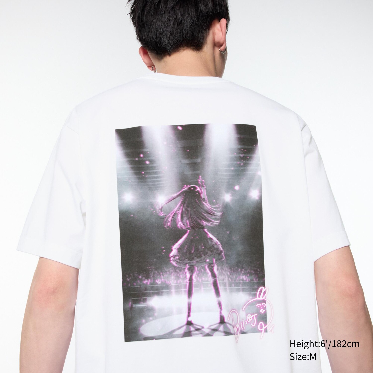 

Футболка с принтом UT OSHI NO KO UNIQLO, белый