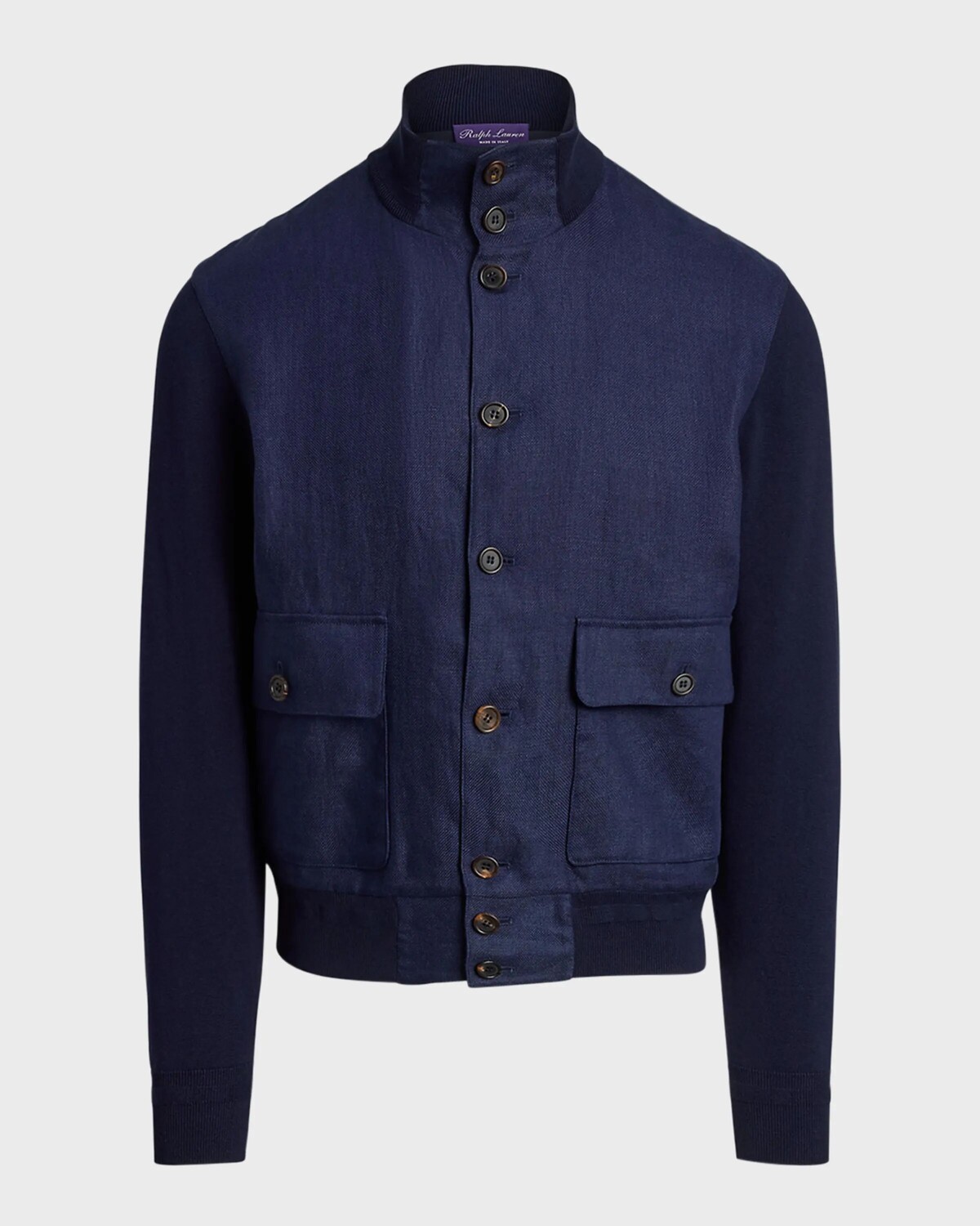 

Мужской кардиган тонкой вязки со вставками Ralph Lauren Purple Label, темно-синий