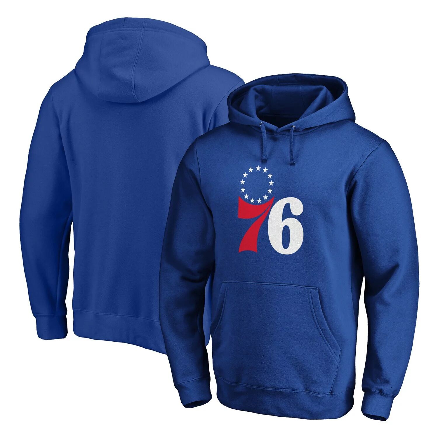 

Мужской пуловер с логотипом Royal Philadelphia 76ers Primary Team с капюшоном Fanatics