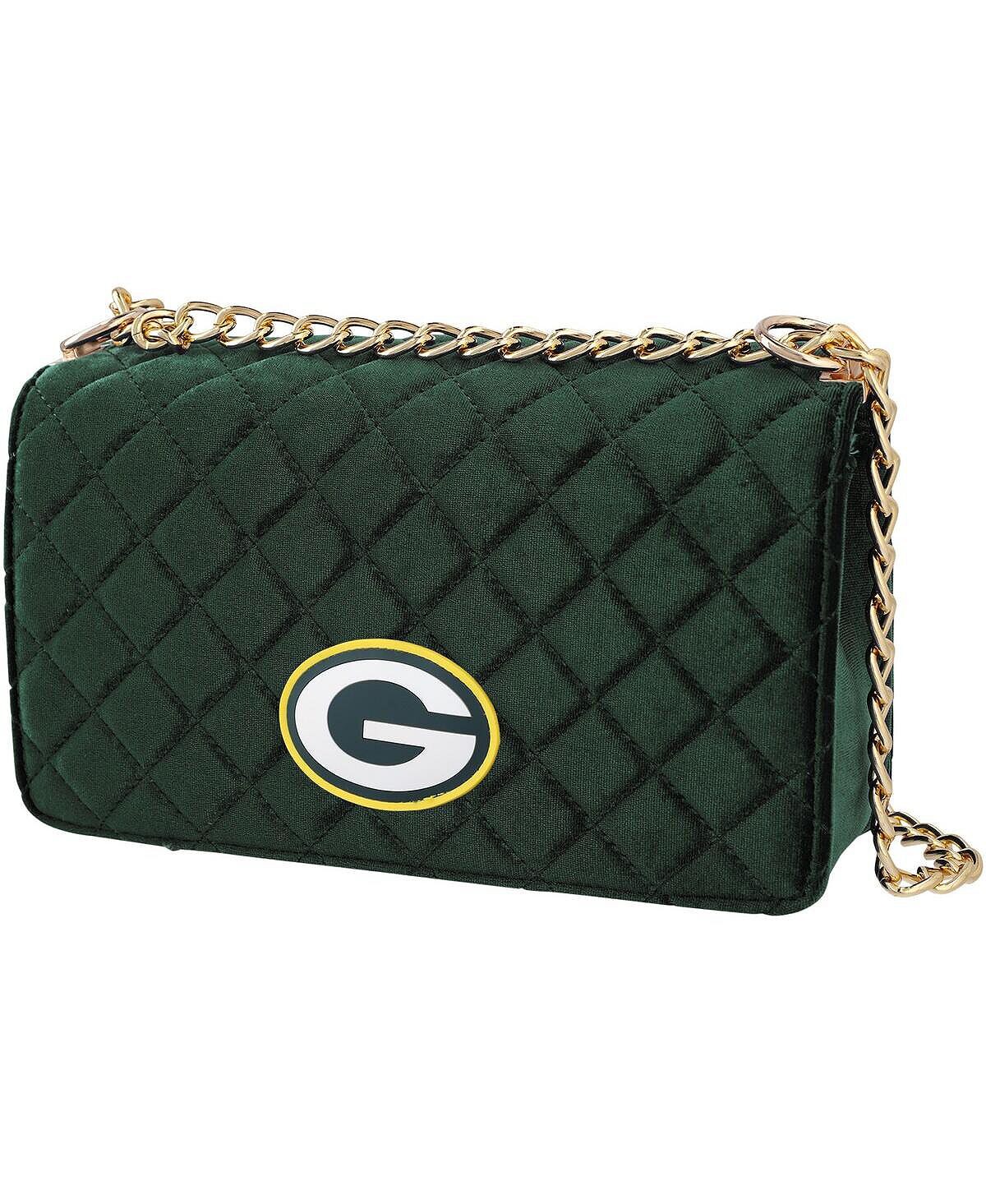 

Женская бархатная цветная сумка Green Bay Packers Team Cuce, зеленый