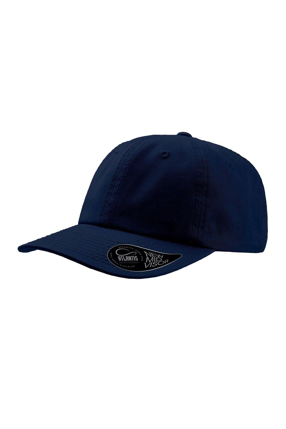 Неструктурированная кепка Dad Hat с 6 панелями Atlantis, темно-синий