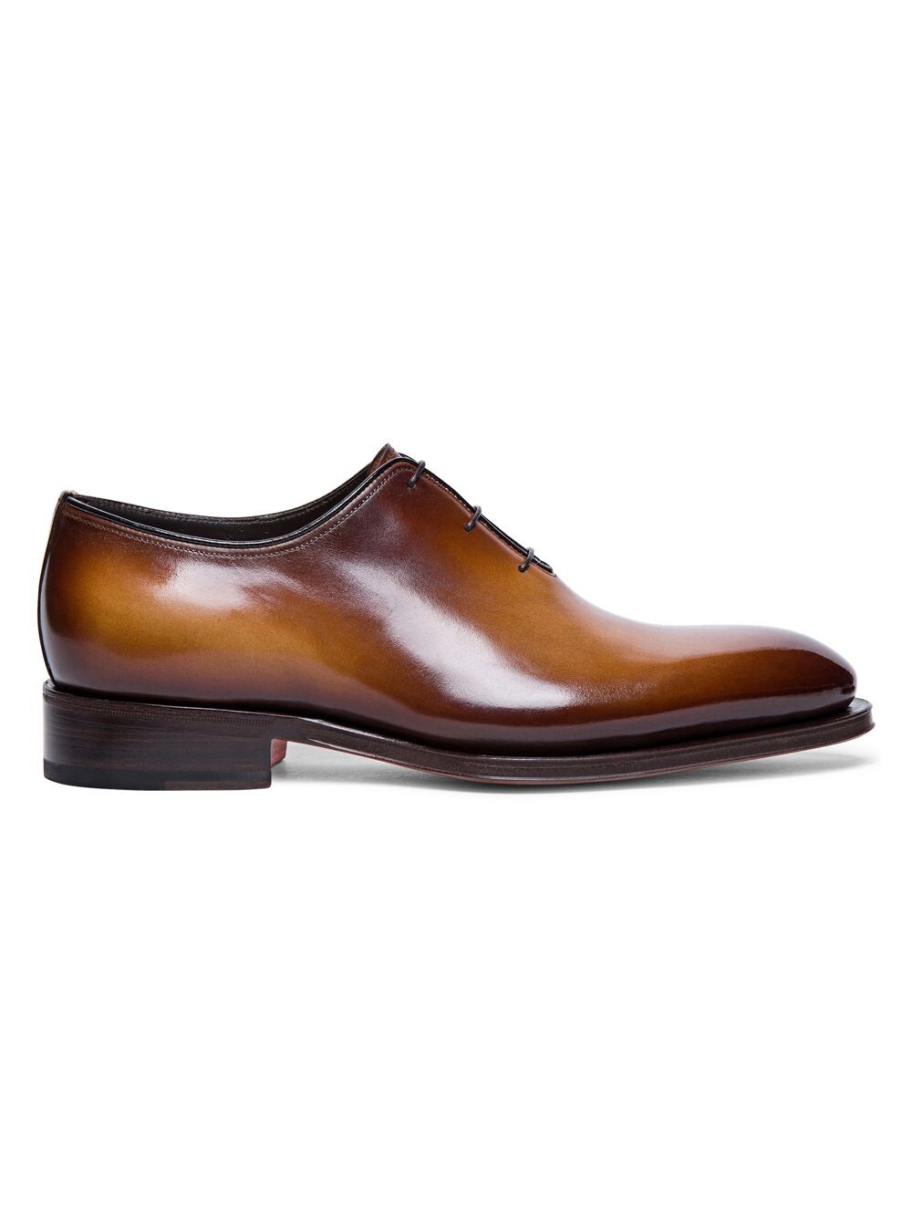 

Оксфорды из полированной кожи Santoni, коричневый
