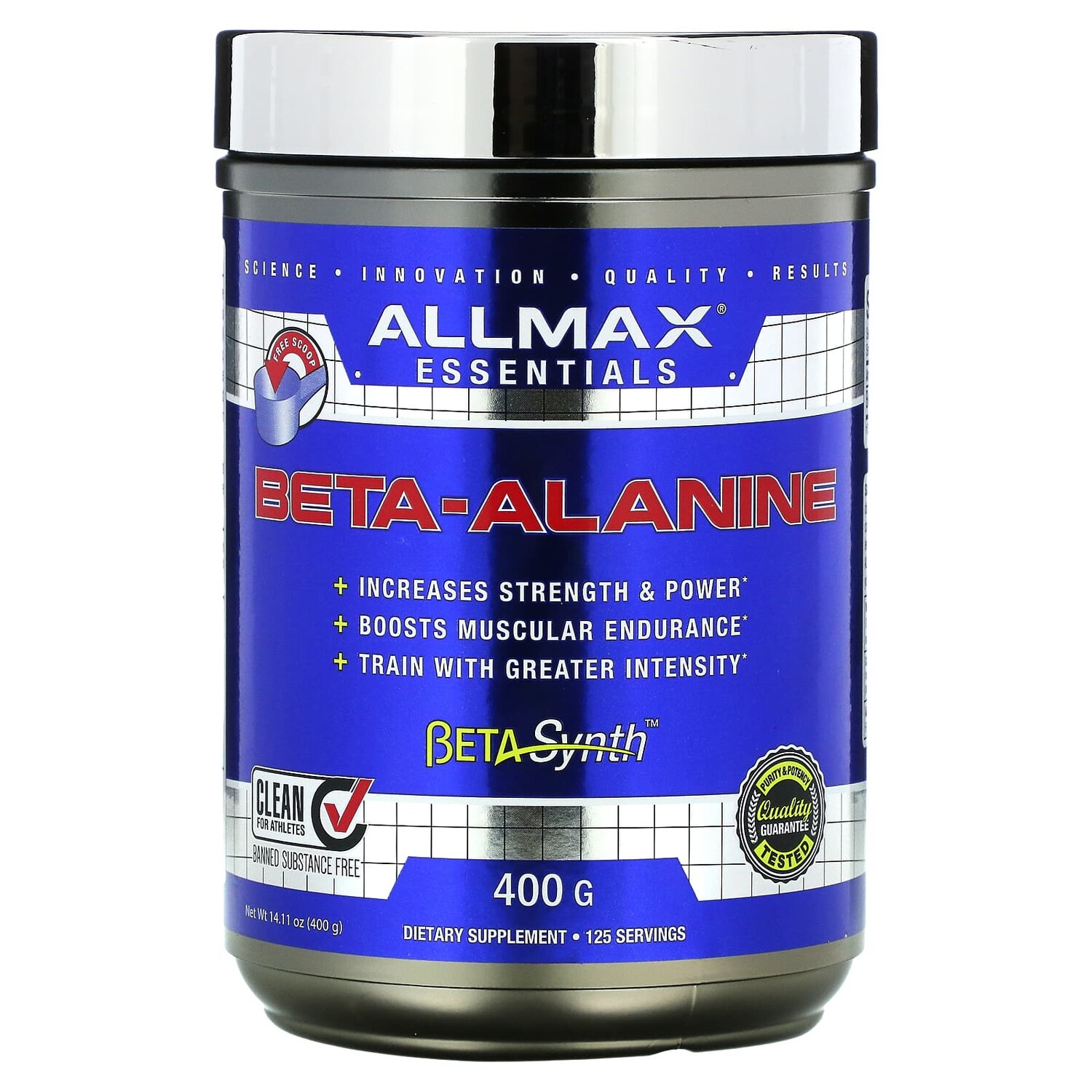 

Бета-аланин, 400 г (14,11 унции), ALLMAX