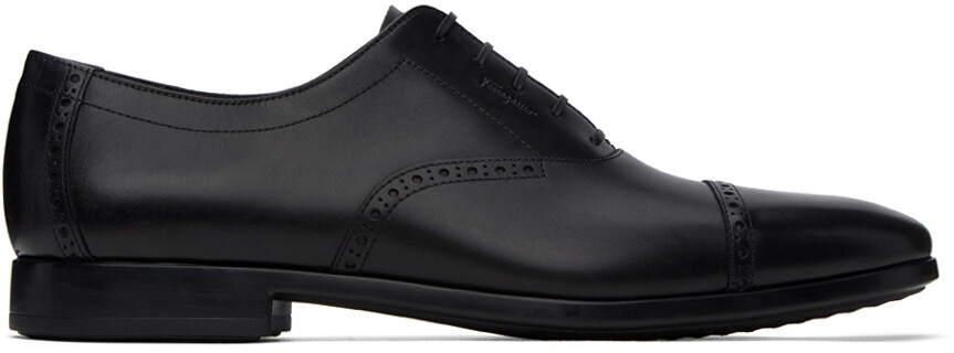 

Черные перфорированные оксфорды Ferragamo, Черный