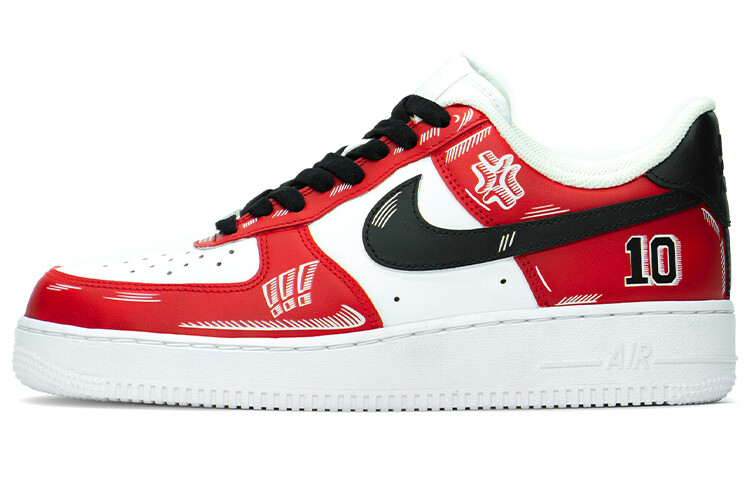 

Мужские низкие кроссовки Nike Air Force 1 черный/белый/красный
