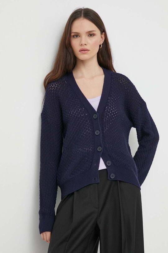 

Хлопковый кардиган United Colors of Benetton, темно-синий
