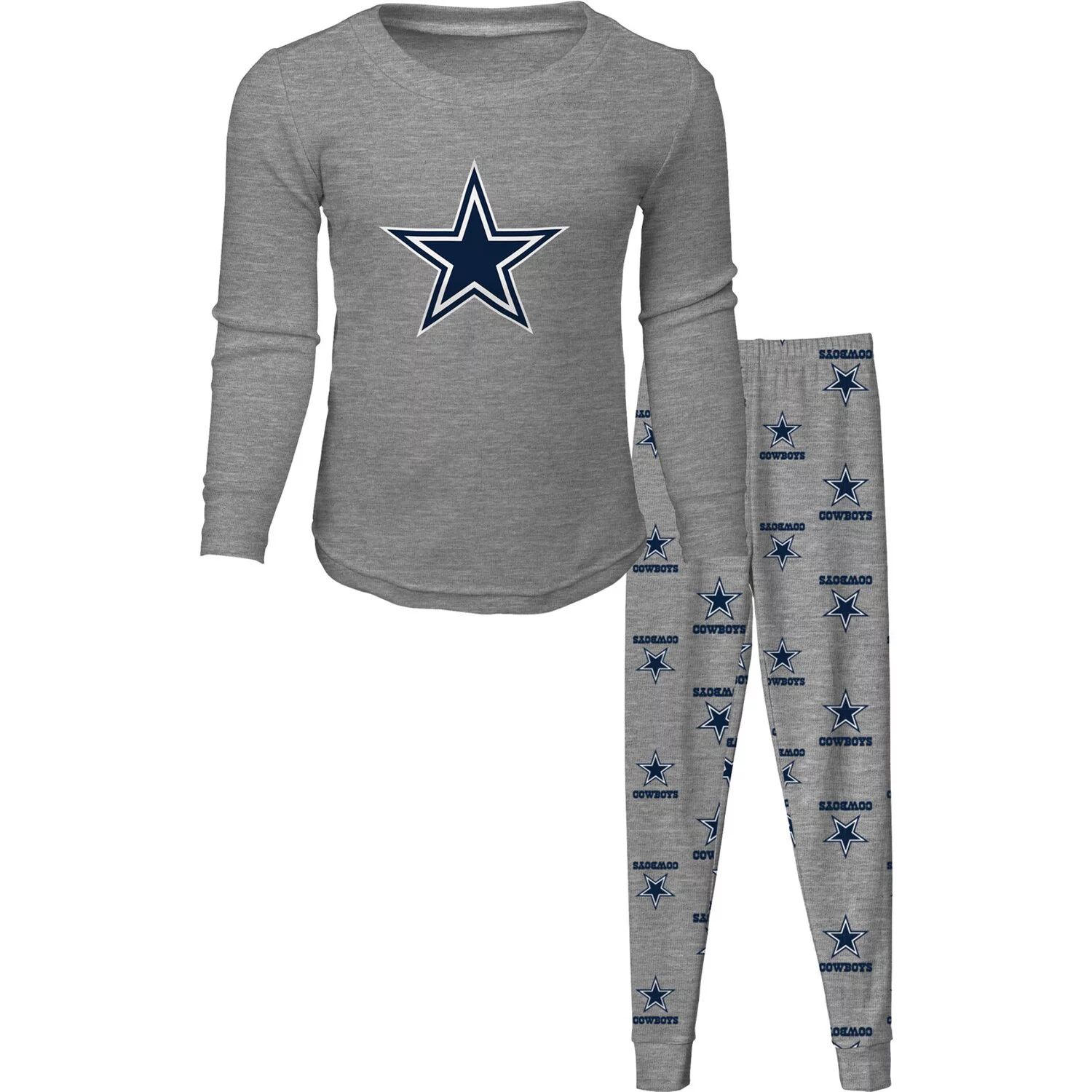 Комплект для сна с футболкой и брюками с длинными рукавами и брюками Dallas Cowboys для дошкольников Outerstuff