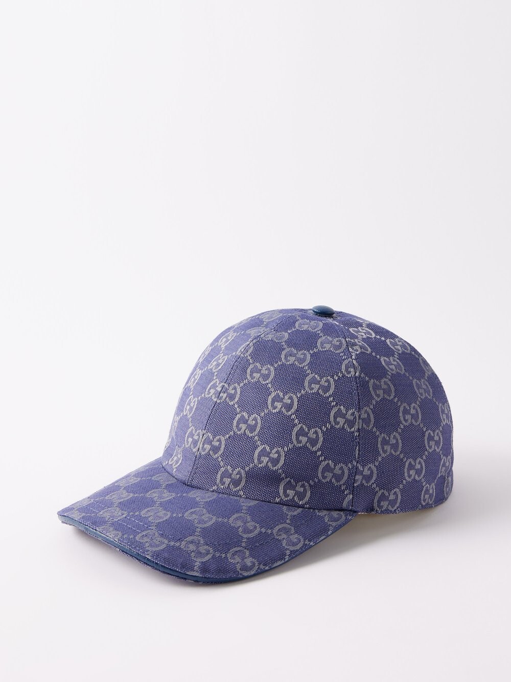 

Бейсболка из холщовой ткани с жаккардовым узором gg Gucci, синий