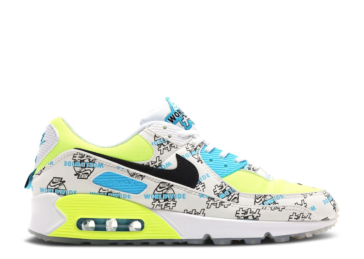 Кроссовки Nike Wmns Air Max 90 'Worldwide - Katakana Logo', белый