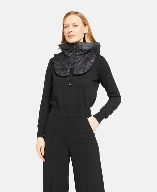

Шарф с капюшоном Emporio Armani, черный