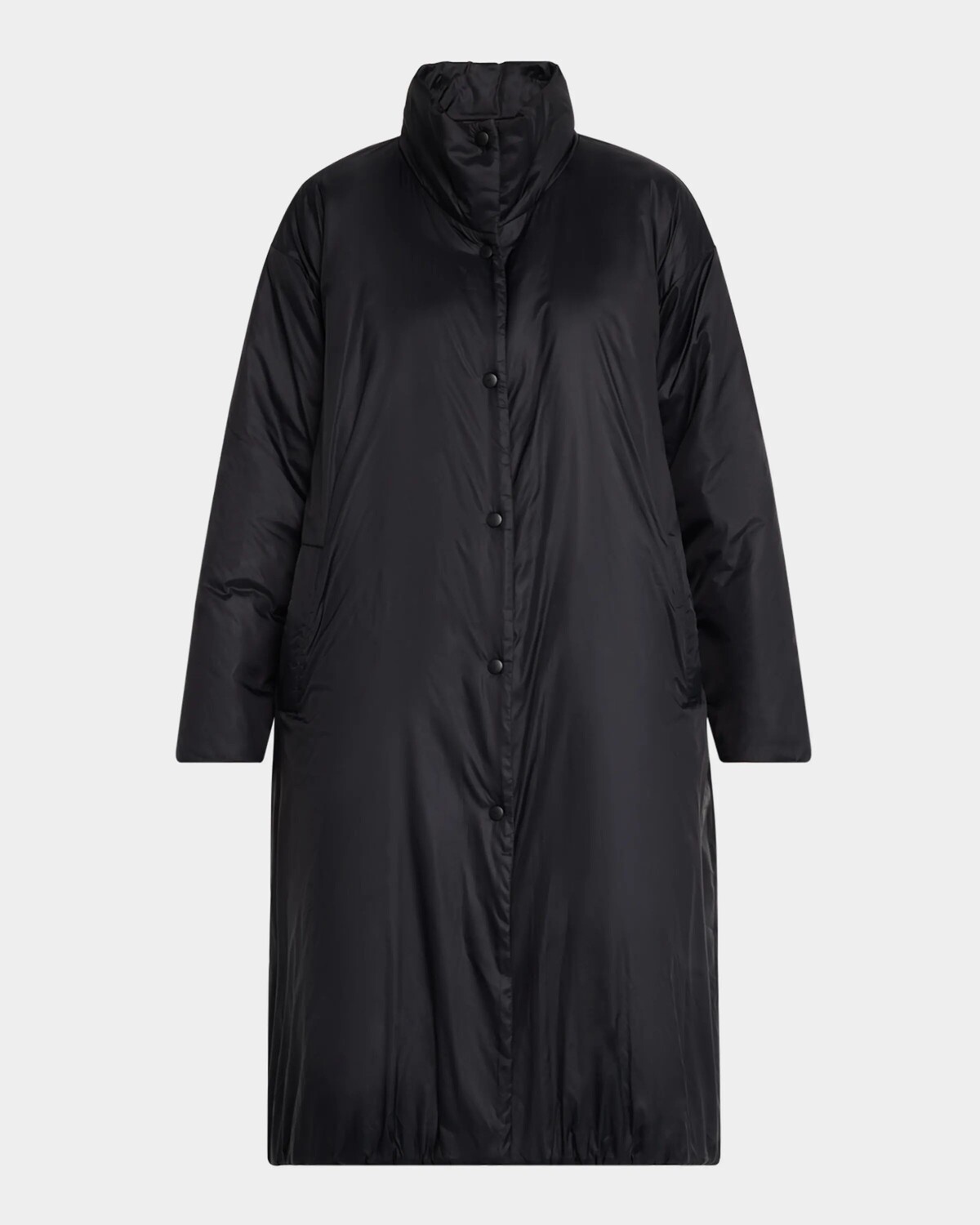 

Пуховик оверсайз с воротником-стойкой Eileen Fisher, черный