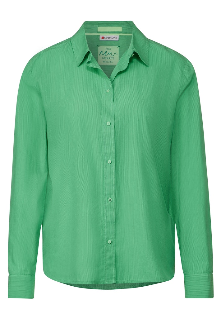 Блуза Street One Streifen Hemd, зеленый