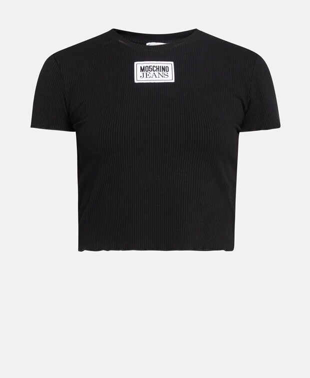 

Укороченный топ Moschino, черный