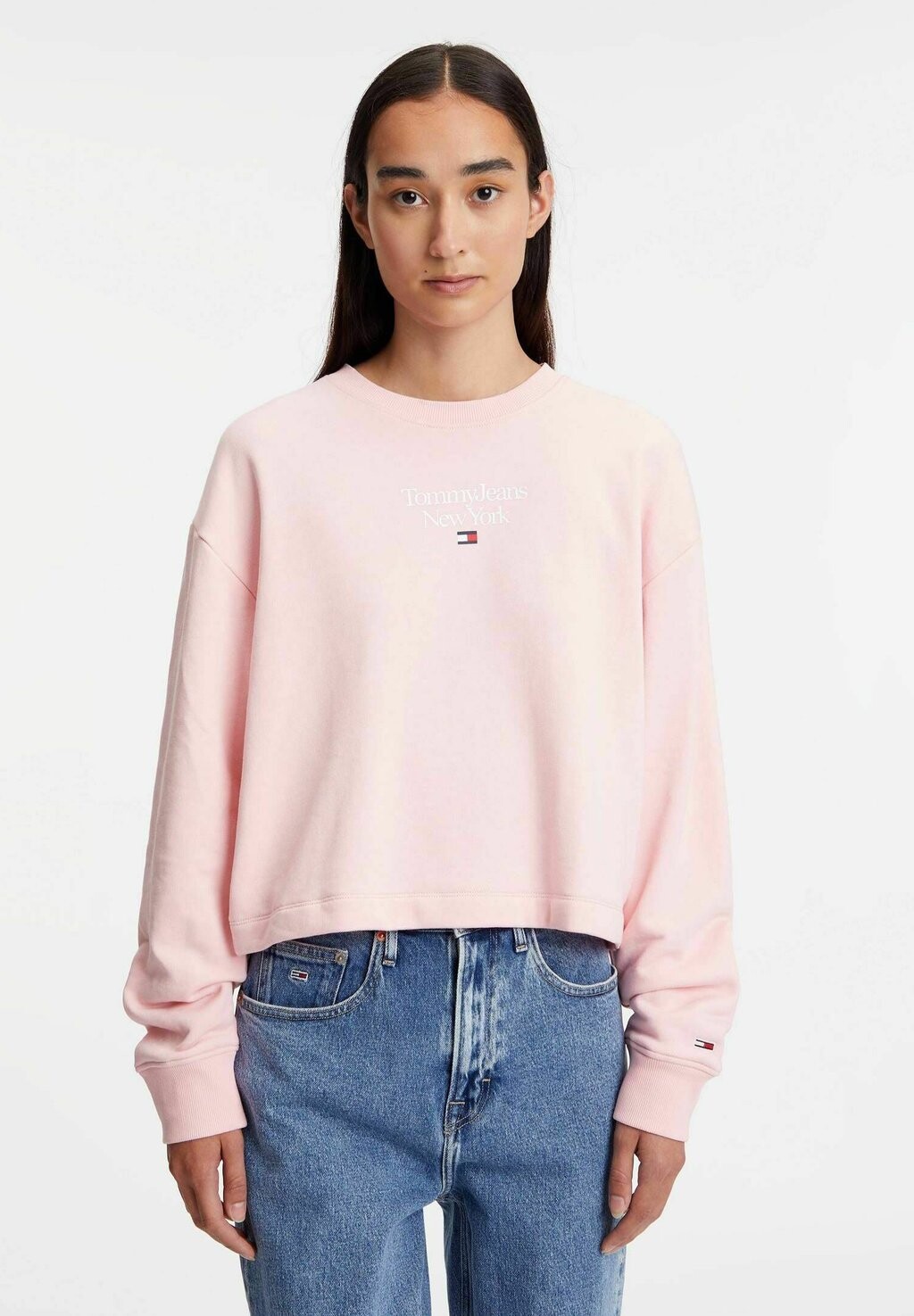 

Толстовка Tommy Jeans Essential Logo, розовый