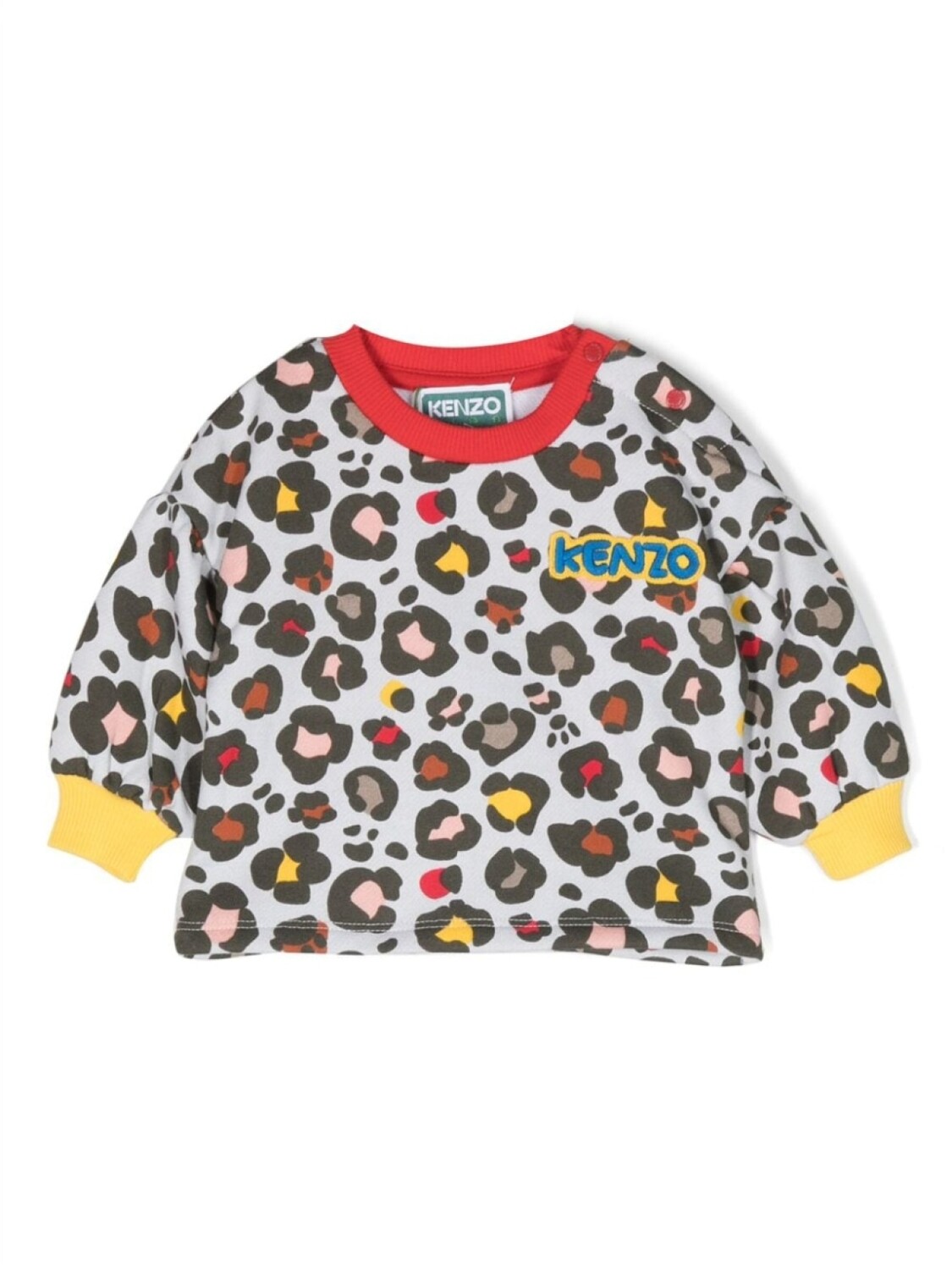 

Kenzo Kids толстовка с леопардовым принтом, зеленый