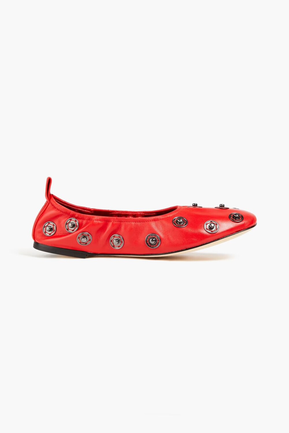 

Кожаные балетки с декором Tory Burch, красный