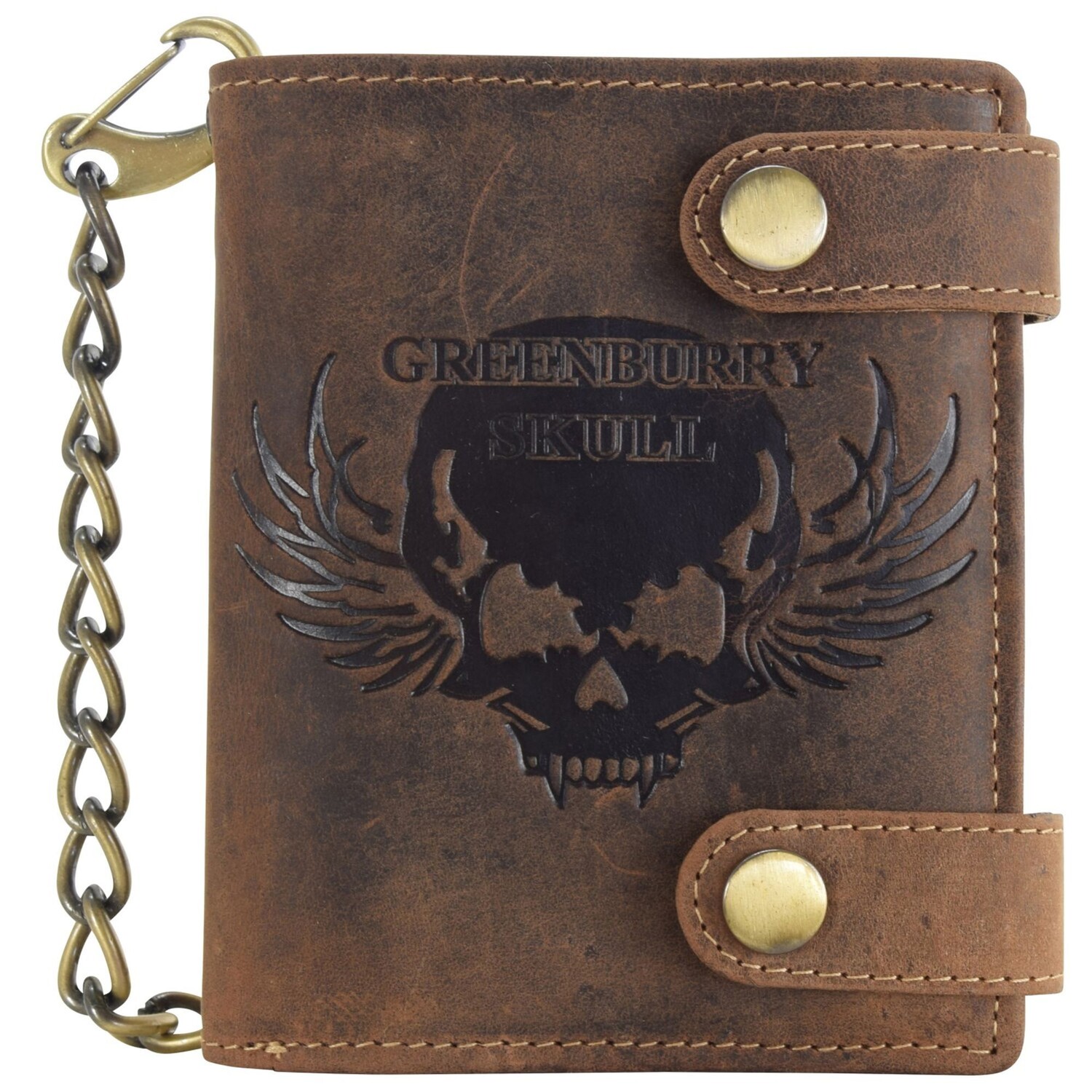 

Кошелек Greenburry Vintage Skull Leder 10 см, коричневый